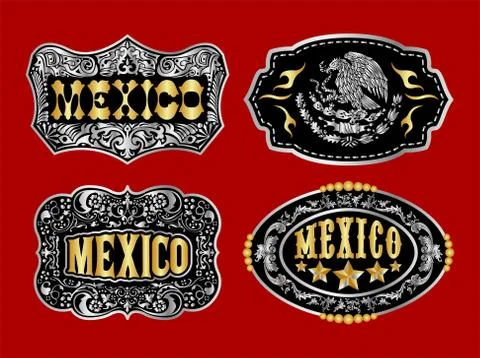 Mexico Label Emblem vector master collection design. Illustrazione stock