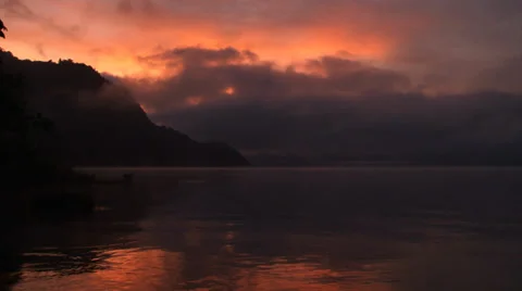 Mexico lagoon sunrise timelapse Stock Footage