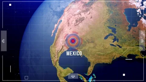 Mexico  location on Earth New Style Stock Footage 343577164