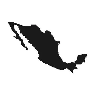 Mexico map black icon concept. Mexico map flat vector symbol, sign, illustr.. Stock Illustration
