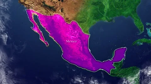 MEXICO Map With Borders Stock-Footage 318676793