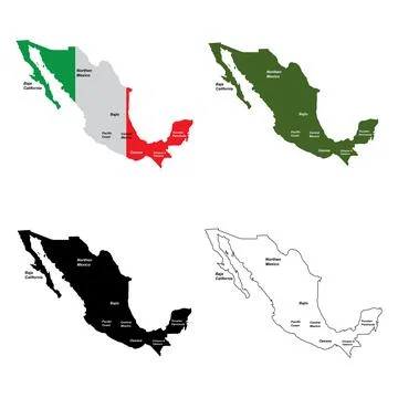 Mexico map design Stock Illustration