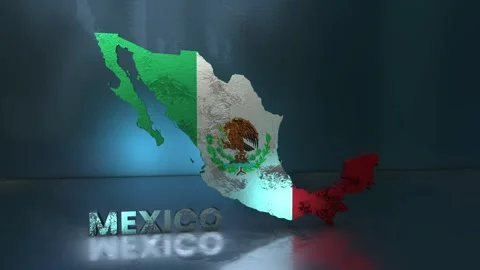 Mexico Map Stock Footage 283075900
