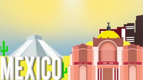 Mexico Map Graphic Stock Footage 66277193