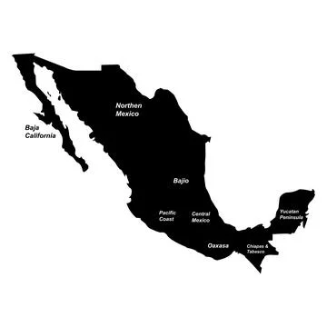 Mexico map icon Illustrazione stock