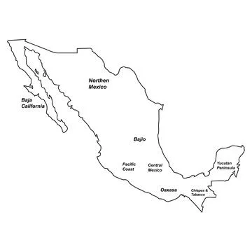 Mexico map icon Stock Illustration