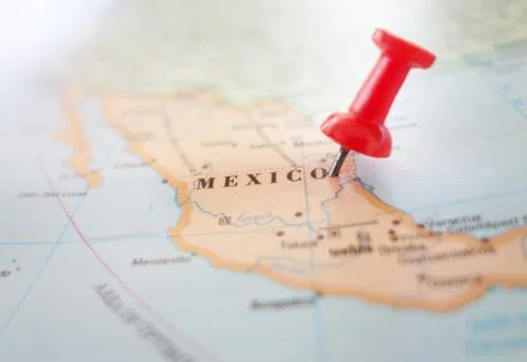 Mexico map location Stock Photos