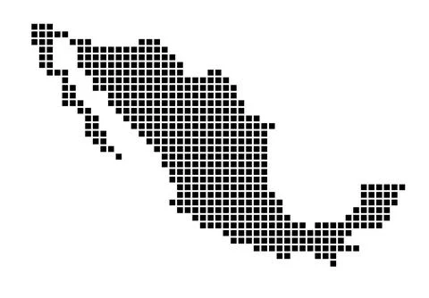 Mexico map. Map of Mexico in dotted style. Borders of the country filled wi.. Stock Illustration