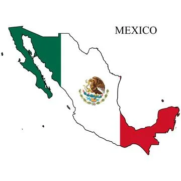 Mexico map vector illustration.  Stock Illustration