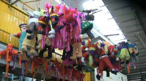 Mexico Mazatlan pinatas Video stock 691771