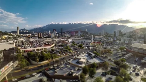 Mexico Monterrey city sunset time lapse | Stock Video | Pond5