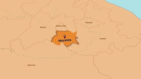 Mexico Morelos Map Animation – State Highlight | 4K 스톡 동영상 348294540