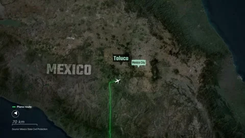 Mexico: MOTION GRAPHIC - Seven dead after small plane crashes west of Mex... Stock Footage 323814479
