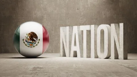 Mexico. Nation Concept. Stock Illustration