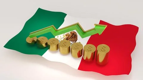 Mexico, The nation's wealth has increased. , increase in the value of the n.. Ilustración de archivo