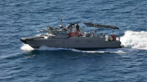 Mexico Navy boat broadside P HD 5043 Stock Footage 560696