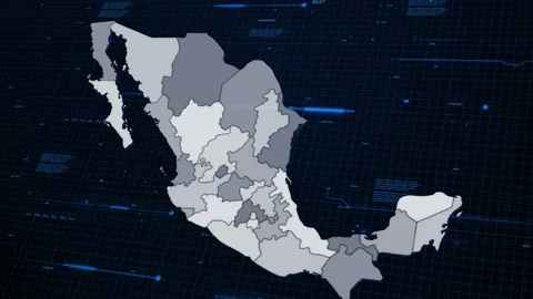 Mexico network map Stock Footage 87977611