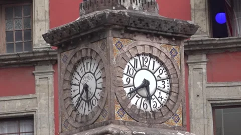 Mexico: Ottoman Clock stands as historic landmark in World Cup host Mexic... Stock Footage 336615358