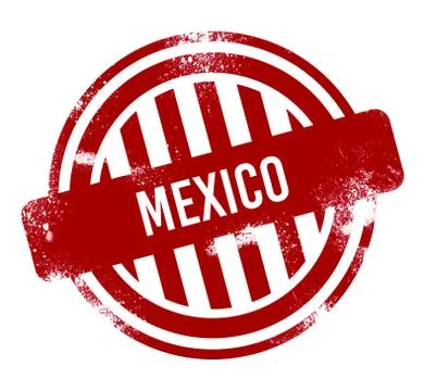 Mexico - Red grunge button, stamp Stock Illustration
