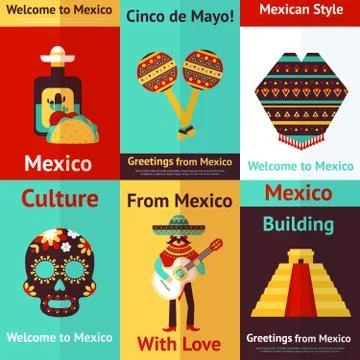Mexico retro poster Ilustración de archivo