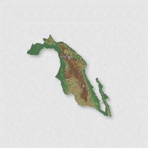 Mexico Rotating 3D Relief Map Seamless Loop, Alpha Channel 4K 스톡 동영상 340708246