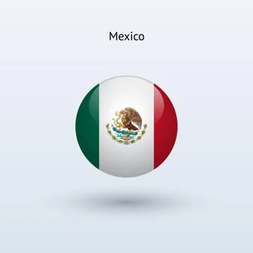 Mexico round flag. Vector illustration. Stock-Illustration