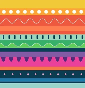 Mexico seamless pattern, Cinco de Mayo, Fiesta banner and poster design with Stock Illustration