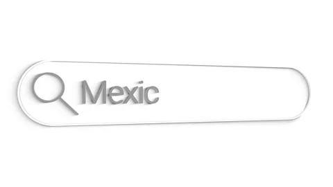 Mexico Search Bar Close Up Single Line Typing Text Box Layout Web Database Stock Footage 151550035