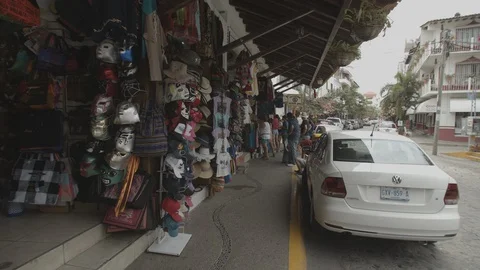 Mexico shopping district Stock Footage 128787006
