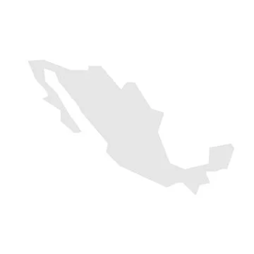 Mexico simplified vector map Stock Illustration