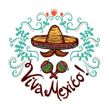 Mexico Sketch Illustration Illustrazione stock