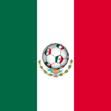 Mexico soccer ball, vector Stock Illustration