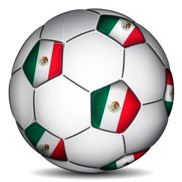 Mexico soccer ball, vector Stock Illustration
