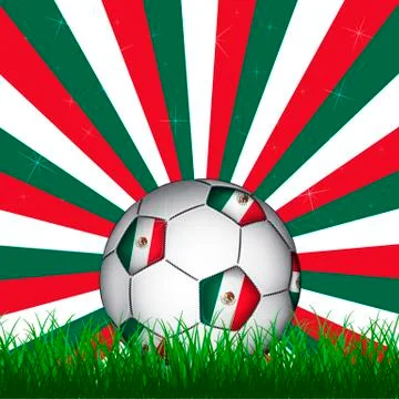 Mexico soccer ball, vector Illustrazione stock