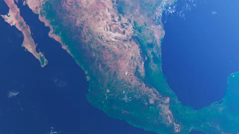 Mexico From Space. Planet Earth. Globe Stock Footage 329191668