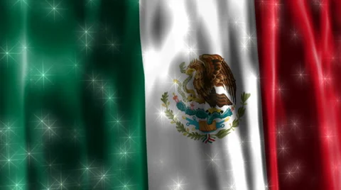 Mexico Sparkling Flag Stock-Footage 909663