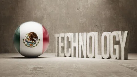 Mexico. Technology Concept. Stock Illustration