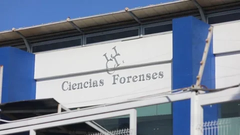 Mexico: Tight security deployed outside Mexican forensic institute after ... Stock Footage 329607492