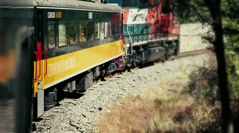 Mexico train ride copper canyon sierra madre Stock Footage 10908668