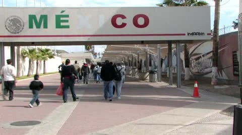 Mexico / United States Border Stock Footage