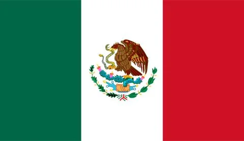 Mexico vector flag. Illustrazione stock