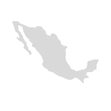 Mexico vector map icon. Mexico country america map, mexican territory Stock Illustration
