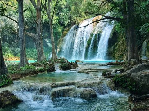 Mexico waterfall Stock Photos