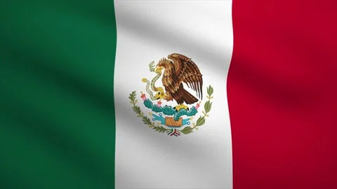 Mexico Waving Flag Background Animation. Looping seamless 3D animation. Mot.. Stock Footage 229681634