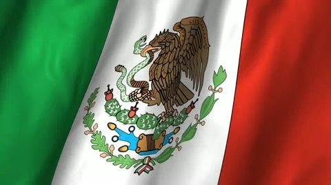 Mexico Waving Flag Stock Footage 12310385