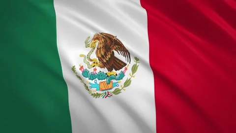 Mexico . Waving Flag Video Background Stock Footage 154607947