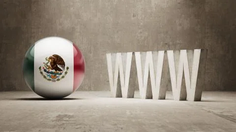Mexico. WWW Concept. Stock Illustration