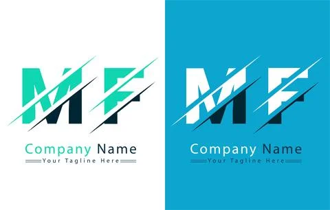 MF Letter Logo Vector Design Concept Elements 库存插图