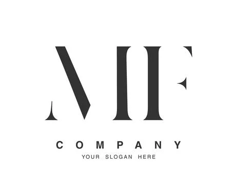 MF logo design. Initial letter m and f serif font style. Creative classic c.. Stock Illustration