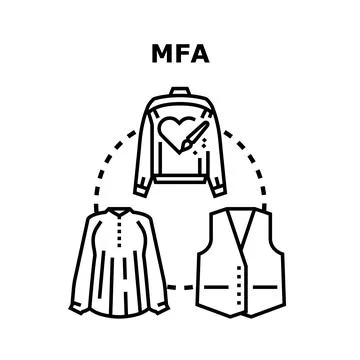 Mfa master of fine arts degree concept Stock Illustration